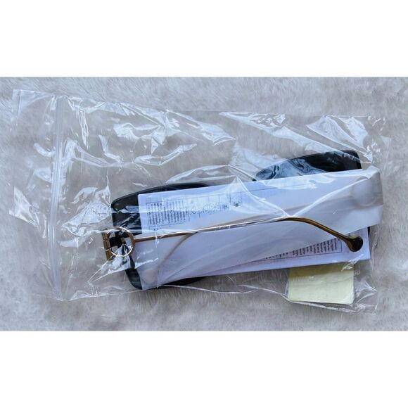 NIB FERRAGAMO Salvatore Ferragamo Gancio 55mm Square Sunglasses, Grey main image 8